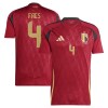 Camiseta de fútbol Bélgica Faes 4 Primera Equipación Euro 2024 - Hombre